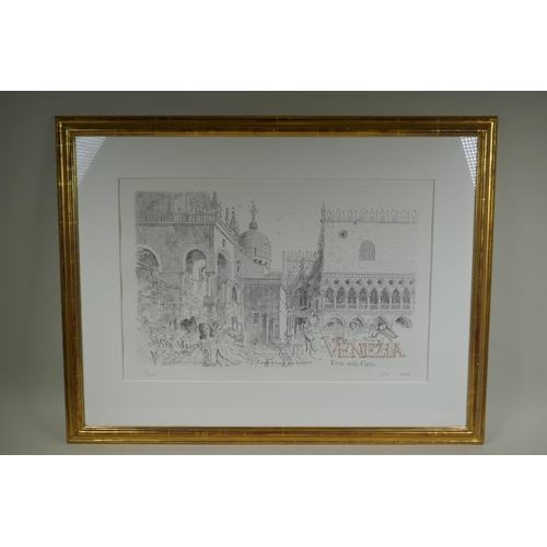 807 - John Ward, R.A., Venezia, limited edition etching, signed and numbered in pencil, 40 x 61cm