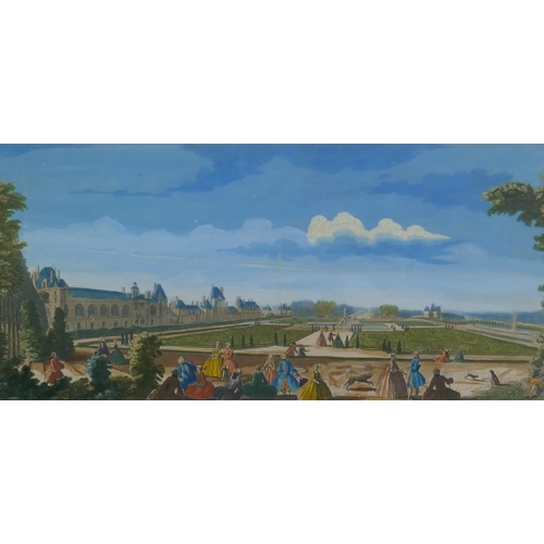 809 - After Jacques Rigaud, (French, 1680-1754), View of the Flower Garden and part of the Palace of Fonta... 