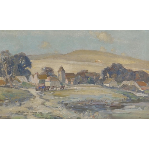 882 - Sidney Dennant Moss, rural landscape with farmstead, signed and dated (19)30, oil on canvas, 52 x 62... 