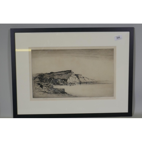 888 - Albany E. Howarth, Sidmouth, etching, signed, 42 x 27cm, and A.W. Stroud, Amberley Mount, Sussex, et... 