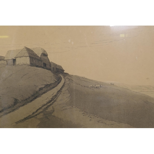 888 - Albany E. Howarth, Sidmouth, etching, signed, 42 x 27cm, and A.W. Stroud, Amberley Mount, Sussex, et... 