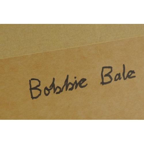 918 - Bobbie Bale, Installation, label verso, charcoal on paper, 82 x 57cm