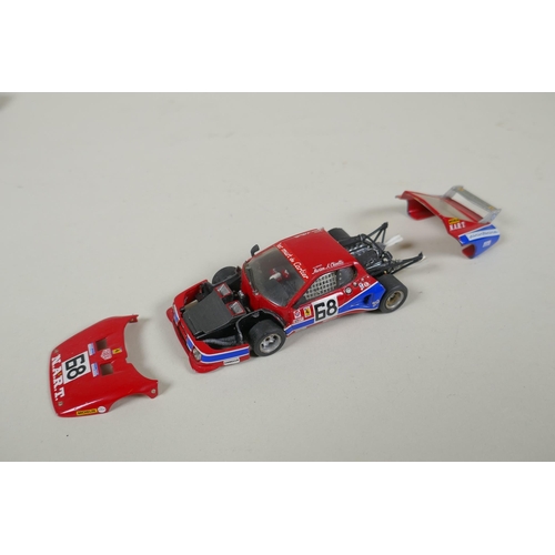 Six AMR (Andre Marie Ruf) 1:43 scale metal kit built Ferrari