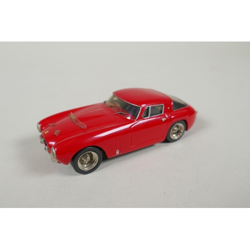 Six AMR (Andre Marie Ruf) 1:43 scale metal kit built Ferrari