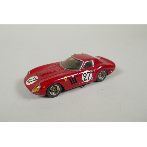 Six AMR (Andre Marie Ruf) 1:43 scale metal kit built Ferrari