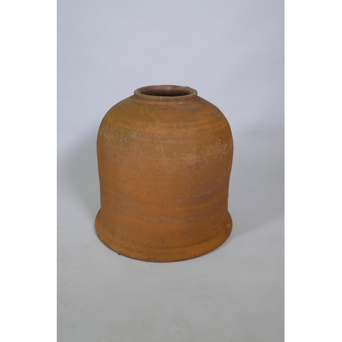 1094 - A large terracotta rhubarb forcer, 46cm high, 47cm diameter