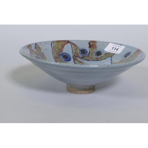 114 - Lindy Barletta, Sheen Pottery Studio, footed bowl