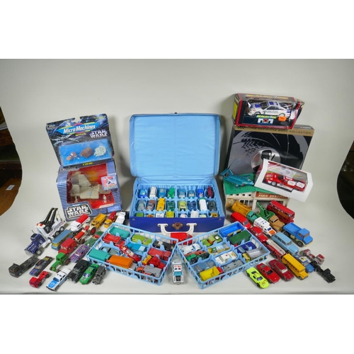 145 - A large quantity of MatchBox, Dinky, Lesny, Corgi etc diecast toy cars, including the Corgi Past Tim... 