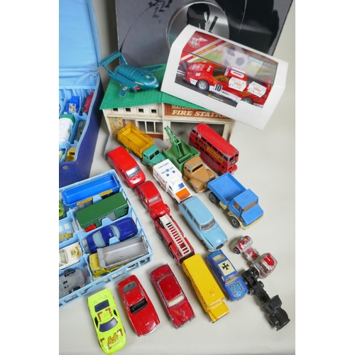 145 - A large quantity of MatchBox, Dinky, Lesny, Corgi etc diecast toy cars, including the Corgi Past Tim... 