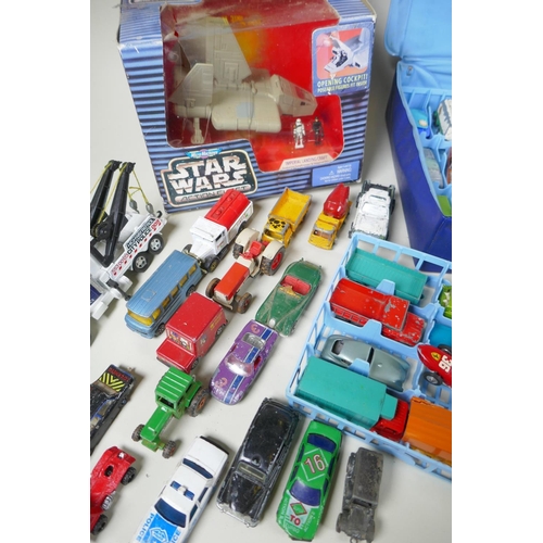 145 - A large quantity of MatchBox, Dinky, Lesny, Corgi etc diecast toy cars, including the Corgi Past Tim... 