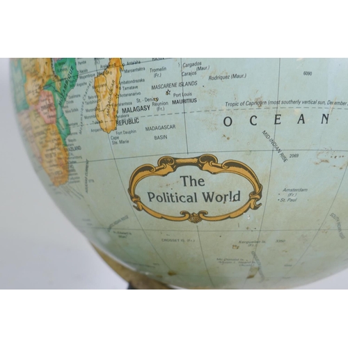 146 - A Danish Scan-Globe political terrestrial globe, 43cm high