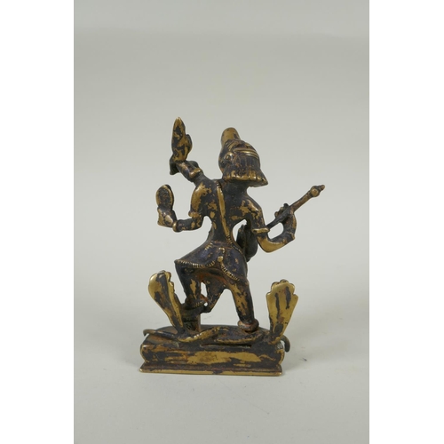 17 - An Indian bronze figure of Varahi, 16cm high