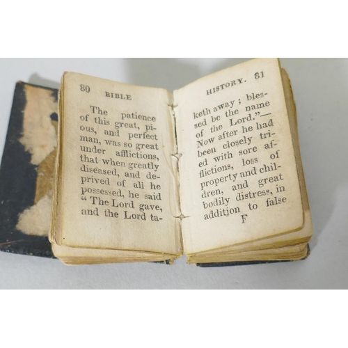 215 - A History of the Bible, a miniature book by Troy, printed and published by W & J Disturnell, 182... 