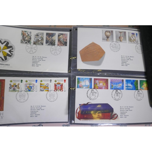 24 - UK First Day Covers, six albums from 1960s-90s, The Queen's Silver Jubilee Tour, 1977, the 25th Anni... 