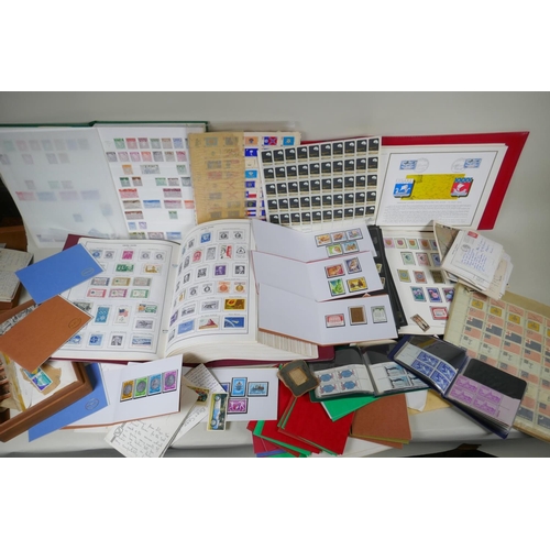 283 - A large quantity of C19th, C20th and world postage stamps in albums, loose and attached to postcards... 