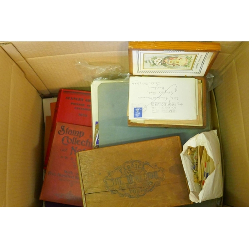 283 - A large quantity of C19th, C20th and world postage stamps in albums, loose and attached to postcards... 