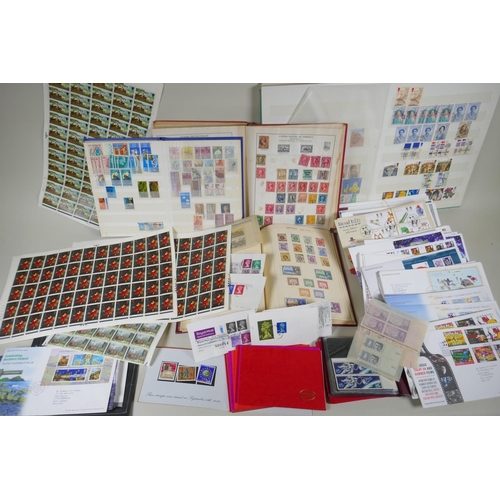 284 - A large quantity of C19th, C20th and world postage stamps in albums, loose and attached to postcards... 