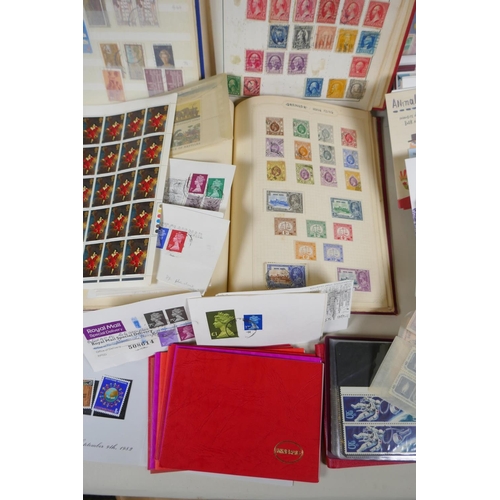 284 - A large quantity of C19th, C20th and world postage stamps in albums, loose and attached to postcards... 