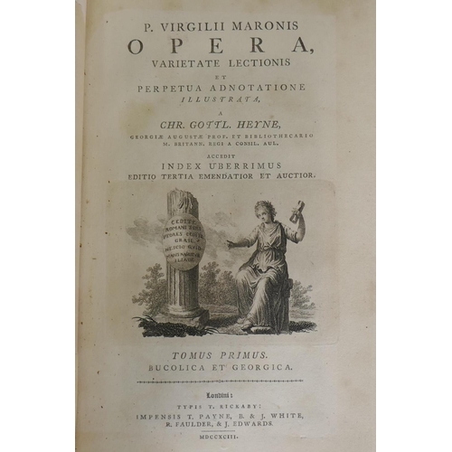 39 - The Works of Virgil, P. Virgilii Maronis, Opera, two volumes, published T. Rickaby, T. Payne, B. &am... 