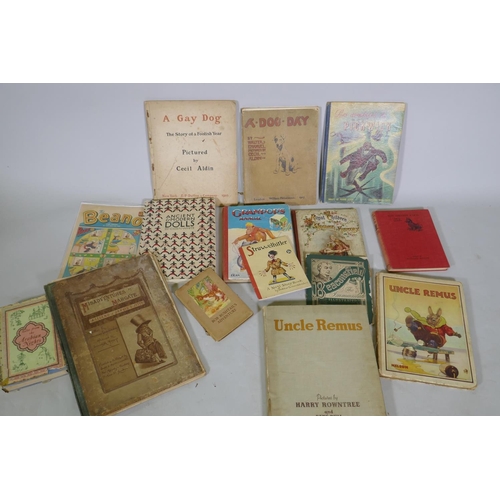 47 - A quantity of antique books, Cecil Aldin, A Gay Dog and A Dog Day, Uncle Remus, Struwwelhitler, Misa... 