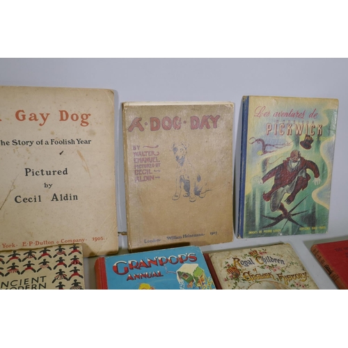 47 - A quantity of antique books, Cecil Aldin, A Gay Dog and A Dog Day, Uncle Remus, Struwwelhitler, Misa... 