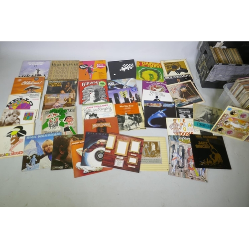 54 - A collection of LPs, show tunes and musicals, original cast from the 1960s, 70s, 80s, Rick Wakeman a... 