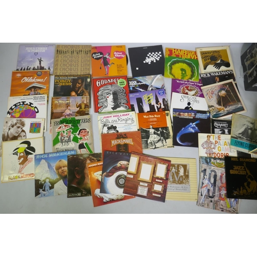 54 - A collection of LPs, show tunes and musicals, original cast from the 1960s, 70s, 80s, Rick Wakeman a... 