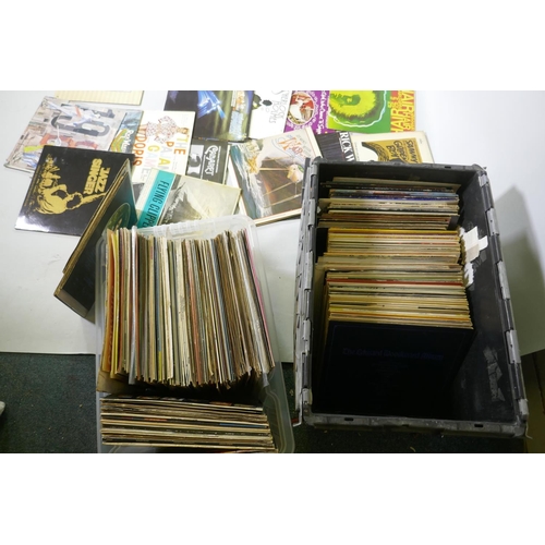 54 - A collection of LPs, show tunes and musicals, original cast from the 1960s, 70s, 80s, Rick Wakeman a... 