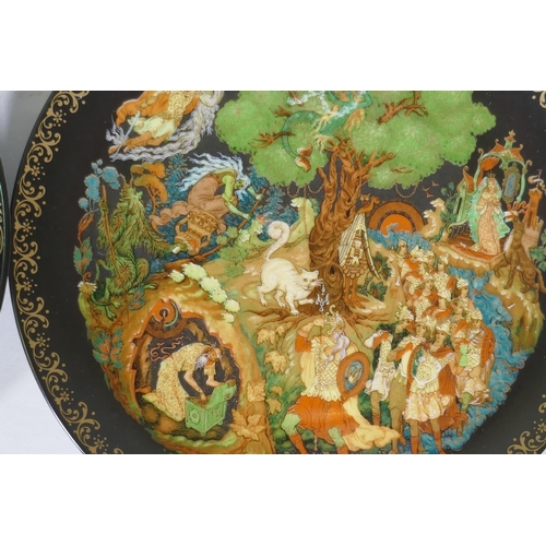 63 - A collection of twelve Tianex for Bradex Russian fairytale plates, 20cm diameter