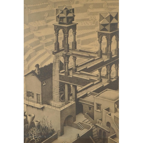 813 - Philip Lambert, Venice, signed, screen print, and another print after Mauritis C. Escher, The Waterf... 