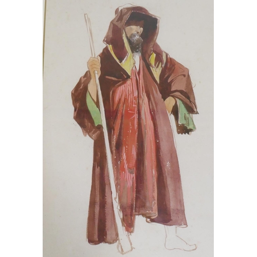 885 - A quantity of watercolour, pencil and wash artworks, including William Collingwood Smith - Study of ... 