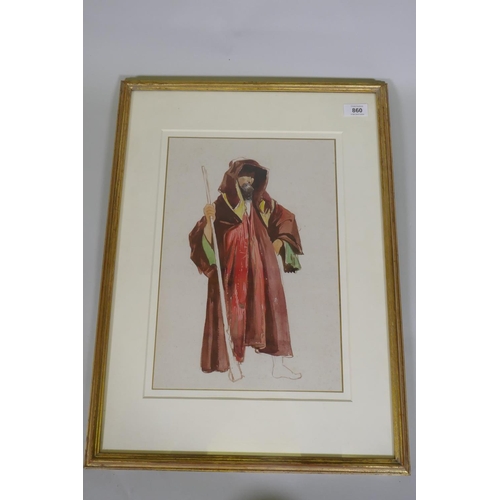 885 - A quantity of watercolour, pencil and wash artworks, including William Collingwood Smith - Study of ... 