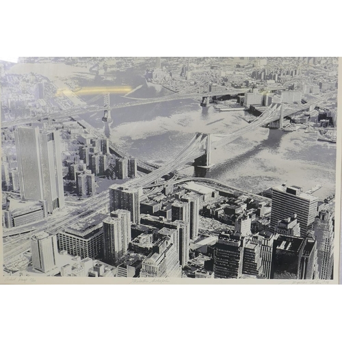 887 - Jacqueline Tateur, Views of New York City, Metallic Metropolis, serigraph, artist's proof, 5/50, sig... 