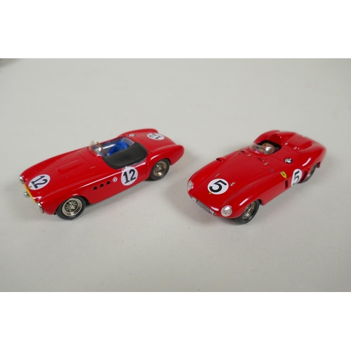 101 - Six Provence Moulage 1:43 scale kit built model cars, including a Ferrari 250 Breadvan, a Ferrari 34... 