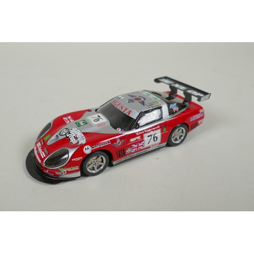 103 - Six Provence Moulage 1:43 scale kit built model cars, including a Chevrolet Corvette V8 Team Augusta... 