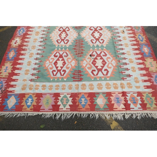 1223 - A Kilim, AF, moth damage, 320 x 240cm