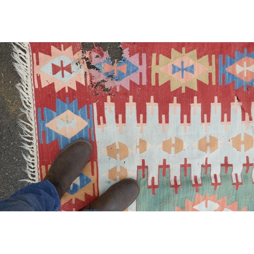 1223 - A Kilim, AF, moth damage, 320 x 240cm