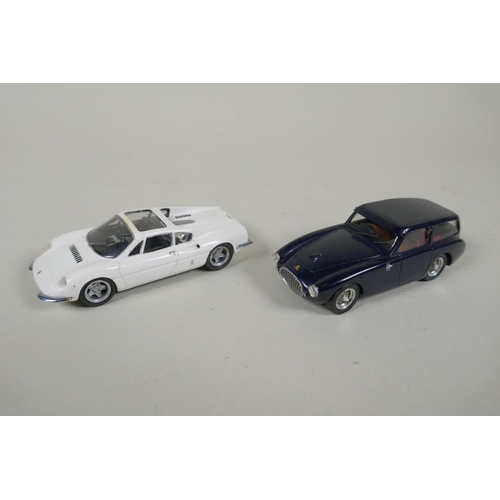 101 - Six Provence Moulage 1:43 scale kit built model cars, including a Ferrari 250 Breadvan, a Ferrari 34... 