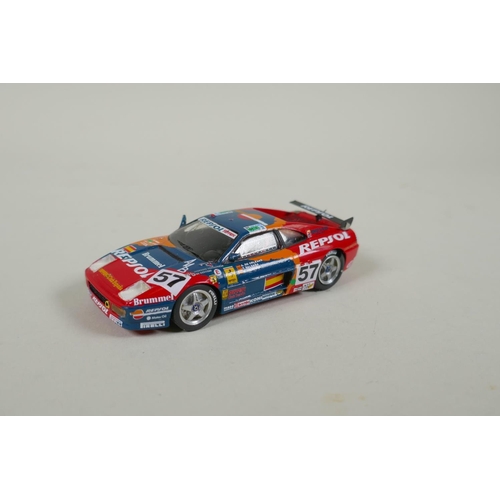 103 - Six Provence Moulage 1:43 scale kit built model cars, including a Chevrolet Corvette V8 Team Augusta... 