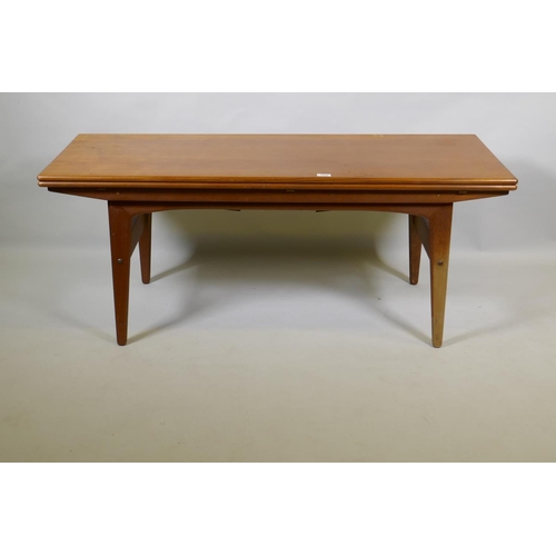 1039 - A Danish mid century teak Elevator coffee/dining table, designed by Kai Kristiansen for Vildbjerg Mo... 