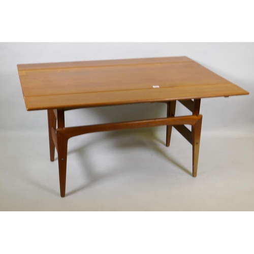 1039 - A Danish mid century teak Elevator coffee/dining table, designed by Kai Kristiansen for Vildbjerg Mo... 