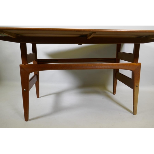 1039 - A Danish mid century teak Elevator coffee/dining table, designed by Kai Kristiansen for Vildbjerg Mo... 