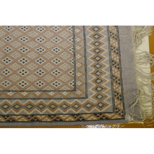 1053 - A light blue ground Persian design wool carpet, 166 x 230cm