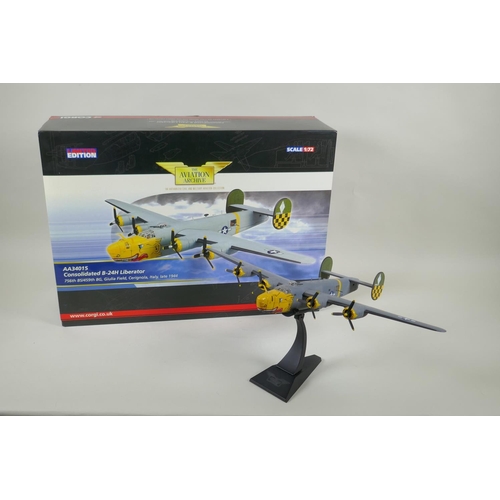 106 - A Corgi limited edition Aviation Archive diecast 1:72 scale Consolidate B-24H Liberator, 756th B51/4... 