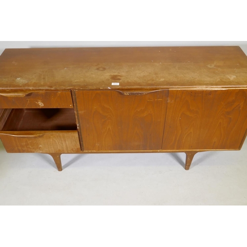 1112 - A mid century McIntosh & Co teak sideboard, AF lacks drawer, 153 x 46 x 75cm