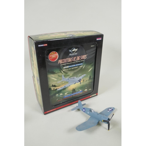 112 - Five Corgi limited edition diecast 1:72 scale model aircraft, including an Aviation Archive World Wa... 