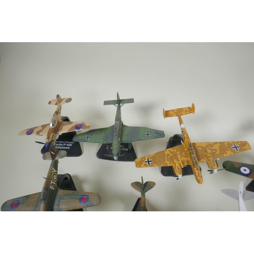 114 - Eleven Oxford Aviation 1:72 scale model aircraft, including a Messerschmitt BF 110G, a Messerschmitt... 