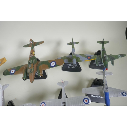 114 - Eleven Oxford Aviation 1:72 scale model aircraft, including a Messerschmitt BF 110G, a Messerschmitt... 