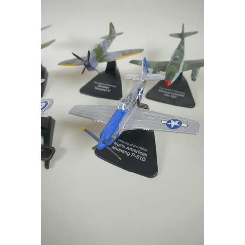 114 - Eleven Oxford Aviation 1:72 scale model aircraft, including a Messerschmitt BF 110G, a Messerschmitt... 