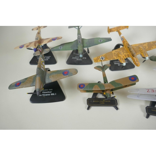 114 - Eleven Oxford Aviation 1:72 scale model aircraft, including a Messerschmitt BF 110G, a Messerschmitt... 